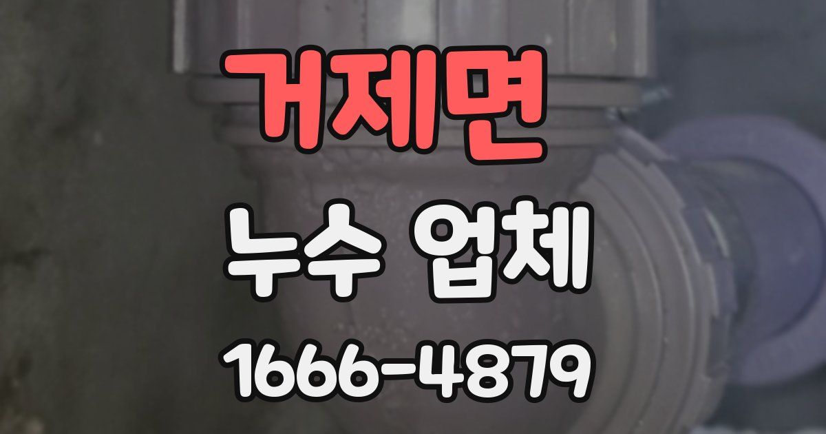 거제면 누수 업체
