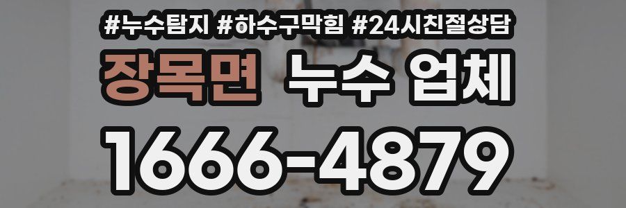 장목면 누수 업체