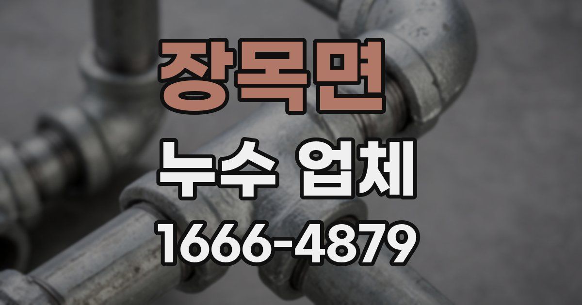 장목면 누수 업체