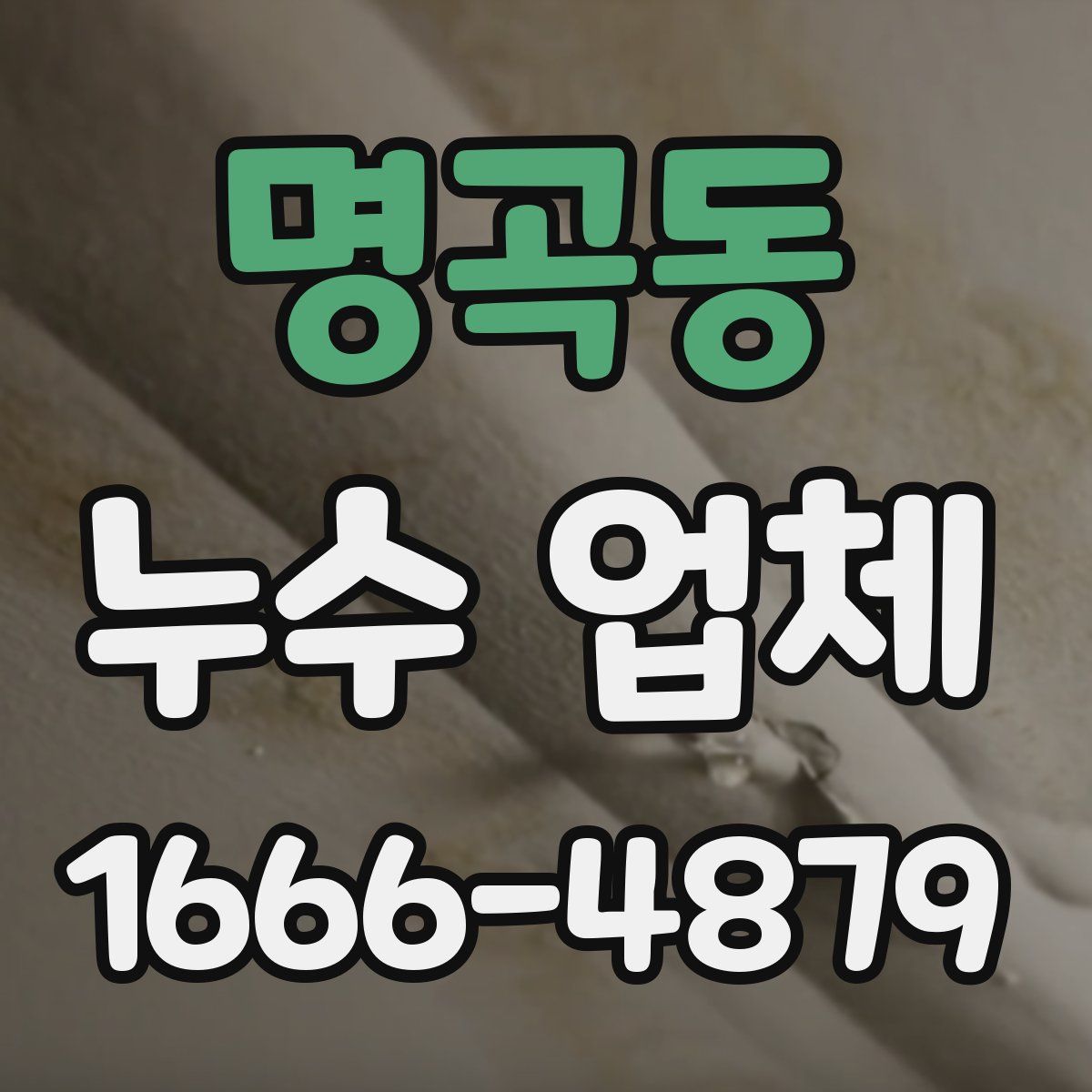 명곡동 누수 업체