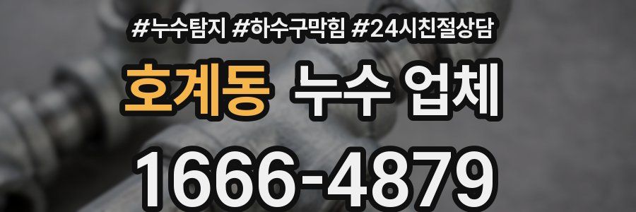 호계동 누수 업체