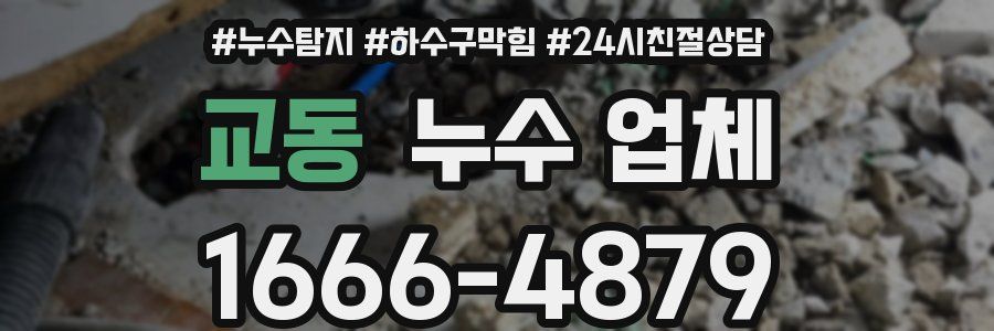 교동 누수 업체