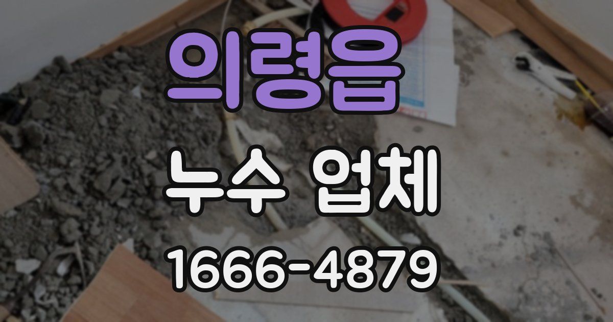 의령읍 누수 업체