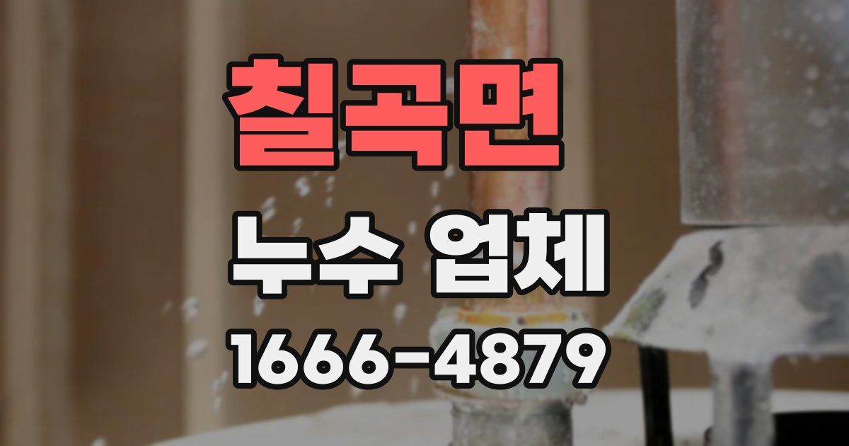 칠곡면 누수 업체
