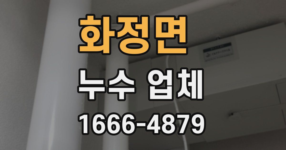 화정면 누수 업체