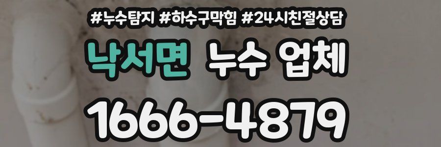 낙서면 누수 업체