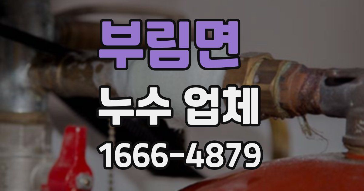 부림면 누수 업체