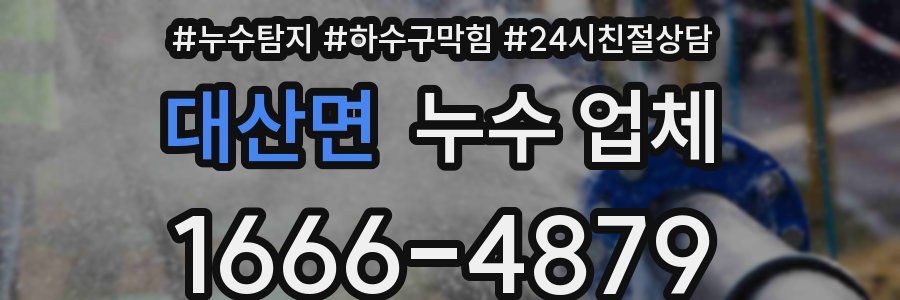 대산면 누수 업체