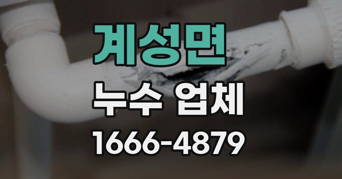 계성면 누수 업체