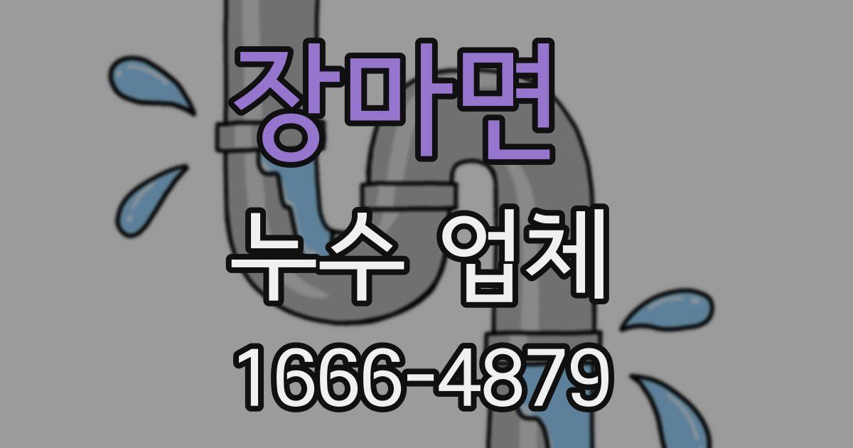 장마면 누수 업체