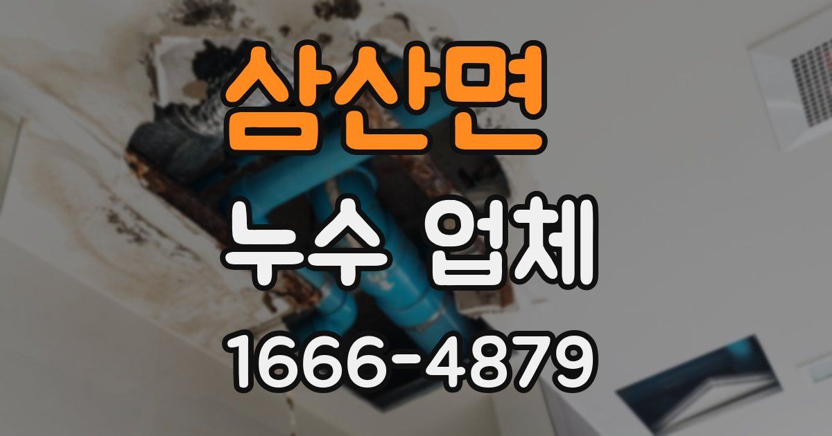 삼산면 누수 업체