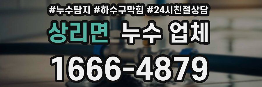 상리면 누수 업체