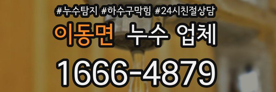 이동면 누수 업체