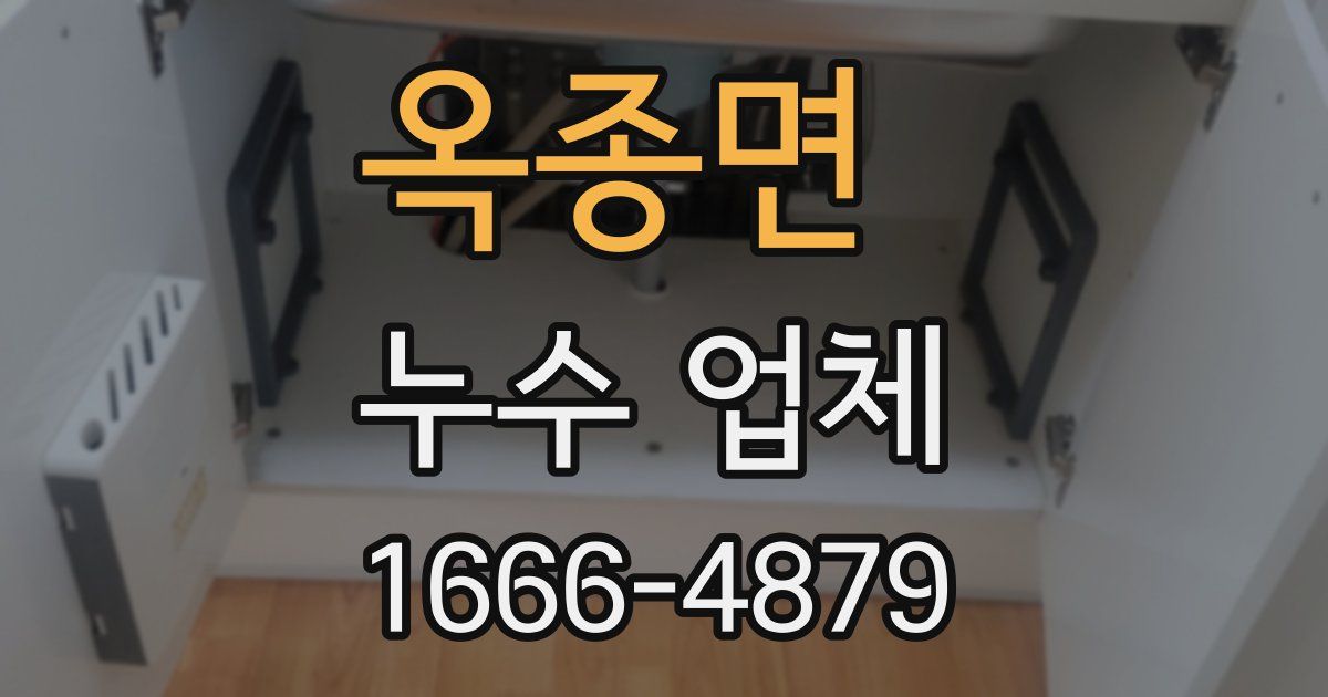 옥종면 누수 업체