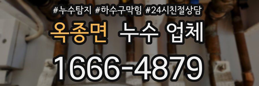 옥종면 누수 업체