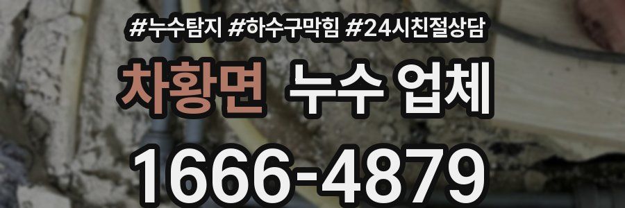 차황면 누수 업체