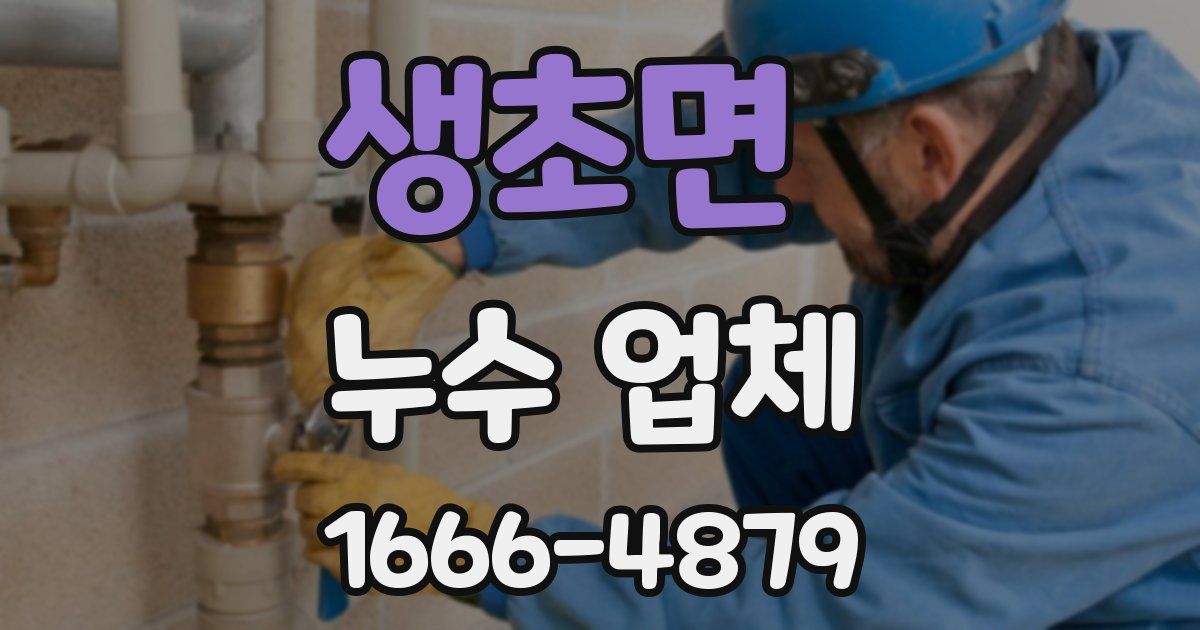 생초면 누수 업체
