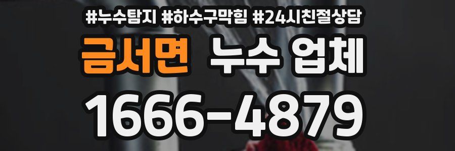 금서면 누수 업체