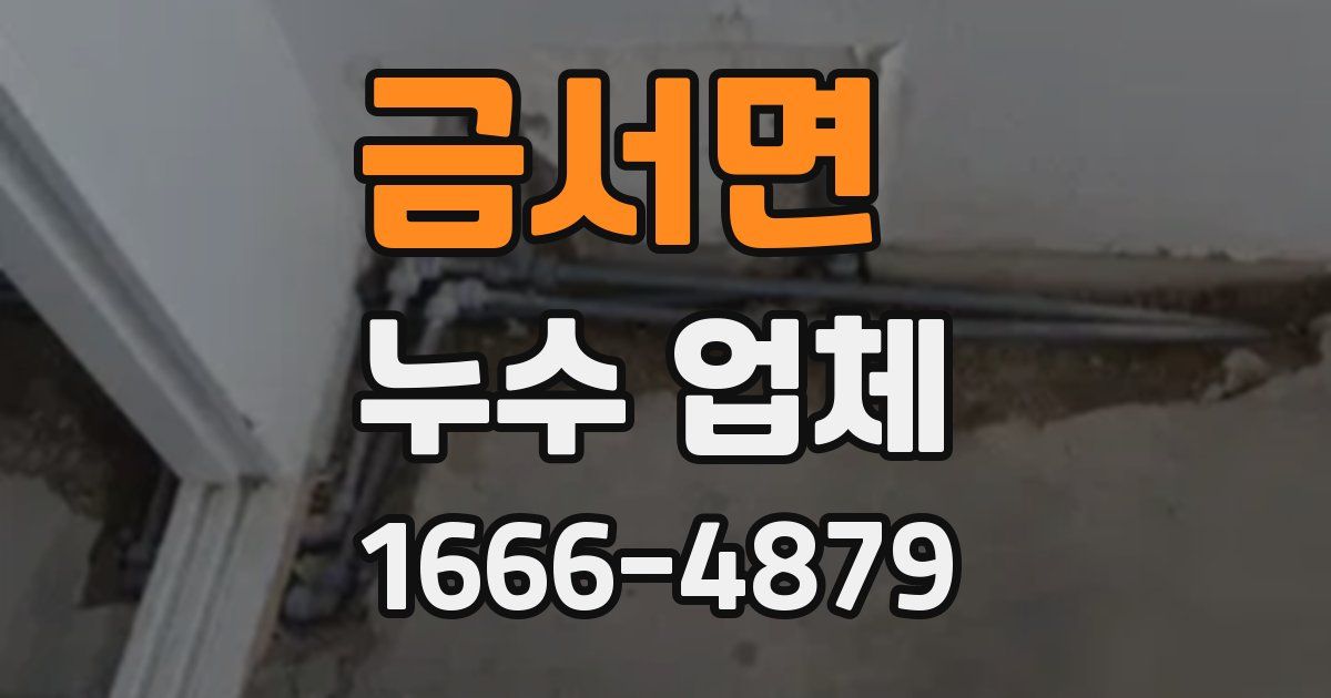 금서면 누수 업체