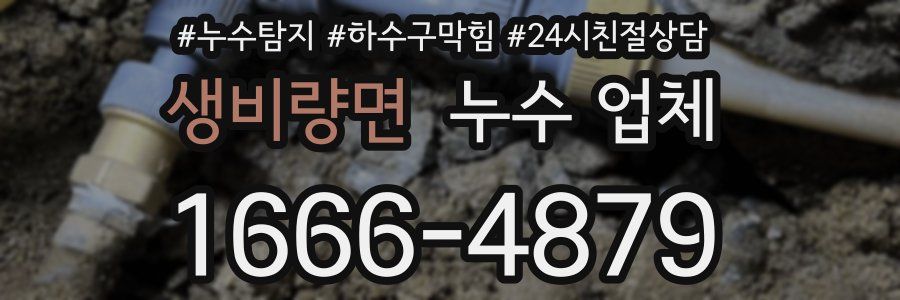 생비량면 누수 업체