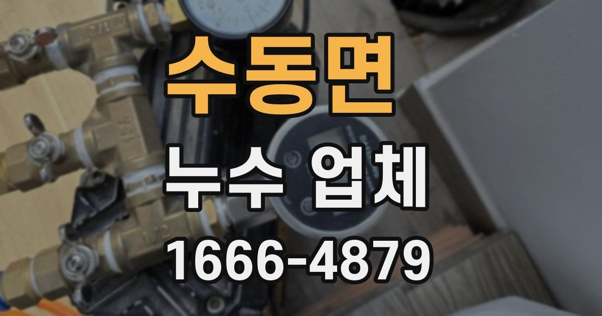 수동면 누수 업체