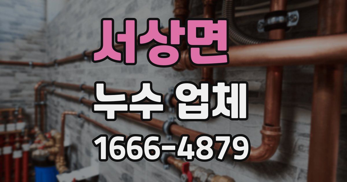 서상면 누수 업체