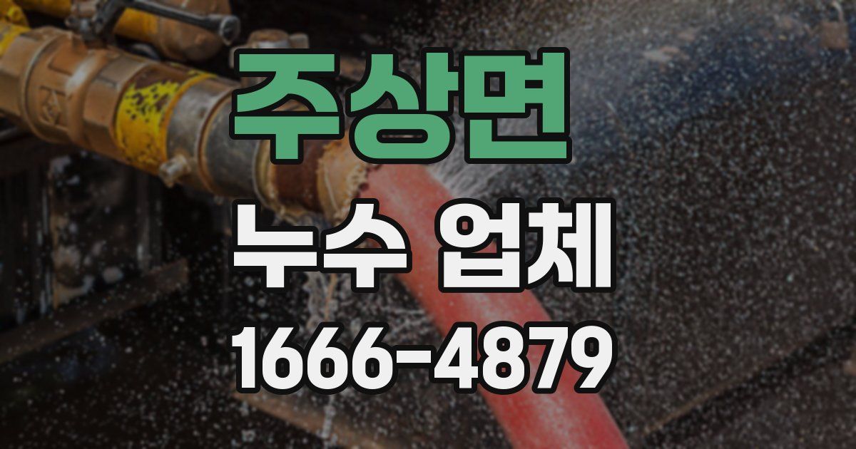 주상면 누수 업체