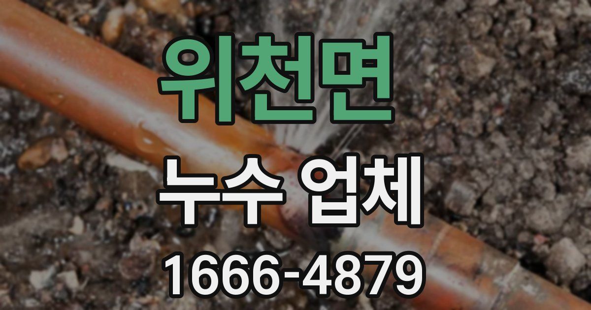 위천면 누수 업체