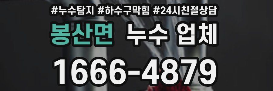봉산면 누수 업체