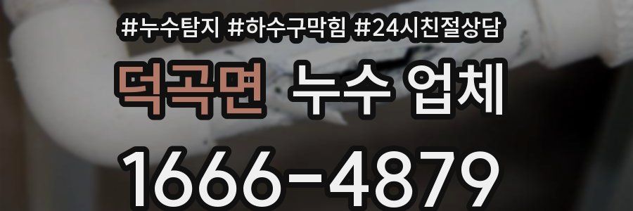 덕곡면 누수 업체