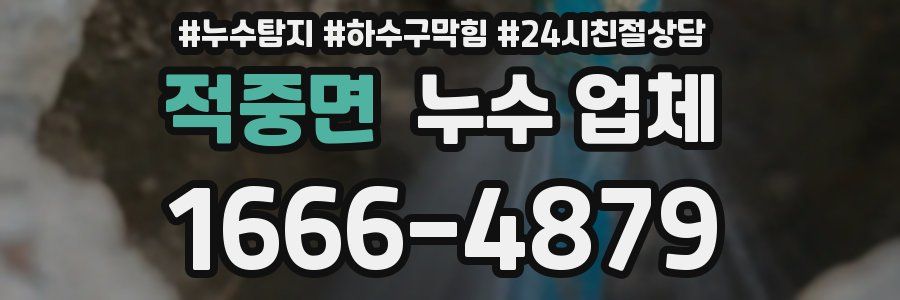 적중면 누수 업체