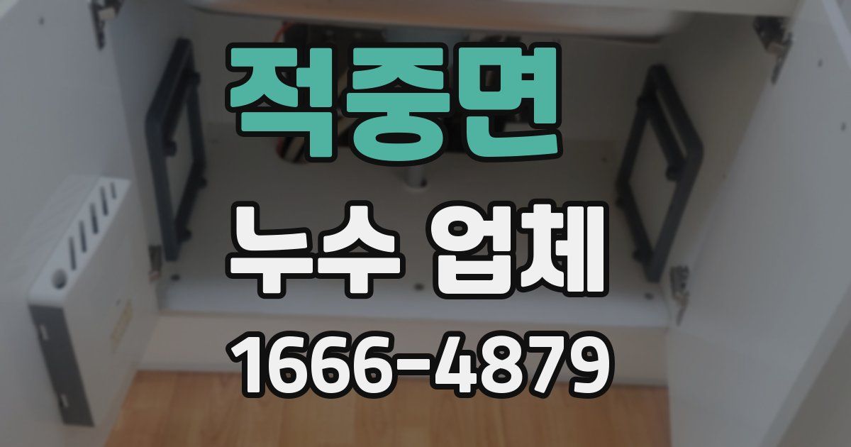 적중면 누수 업체