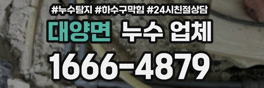 대양면 누수 업체