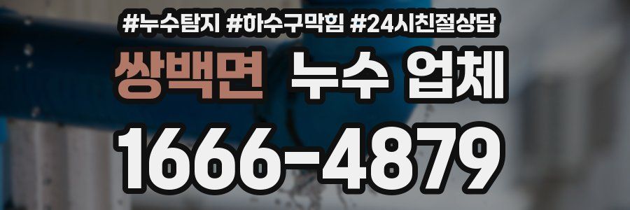 쌍백면 누수 업체