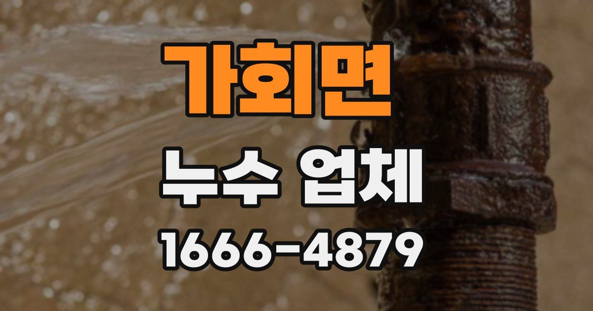가회면 누수 업체