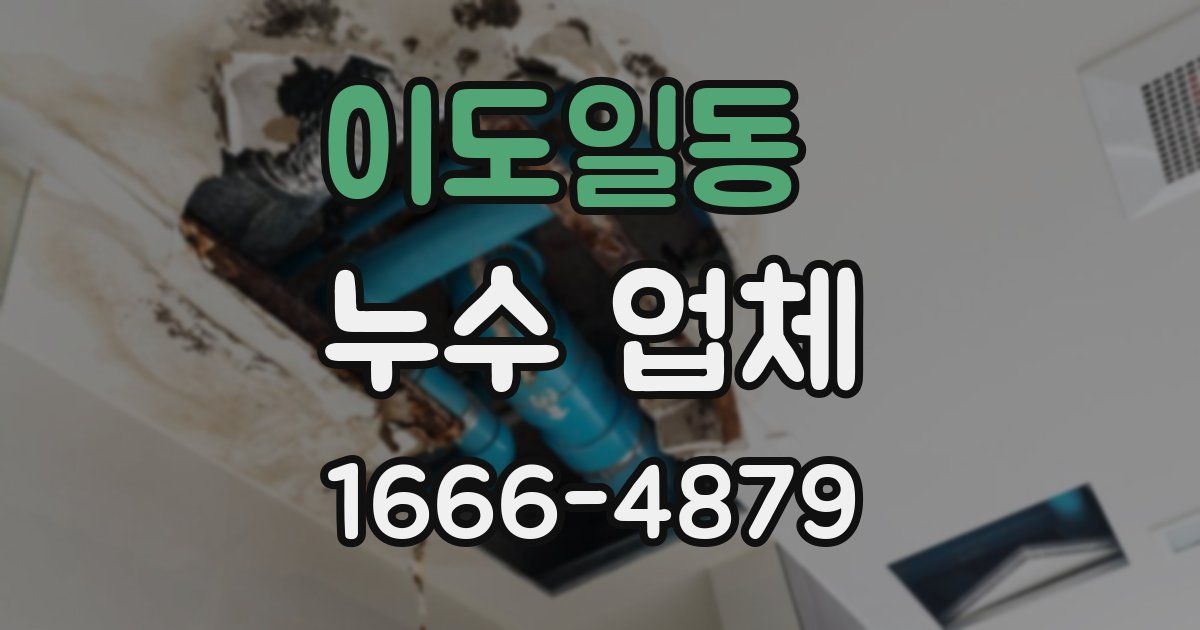 이도일동 누수 업체