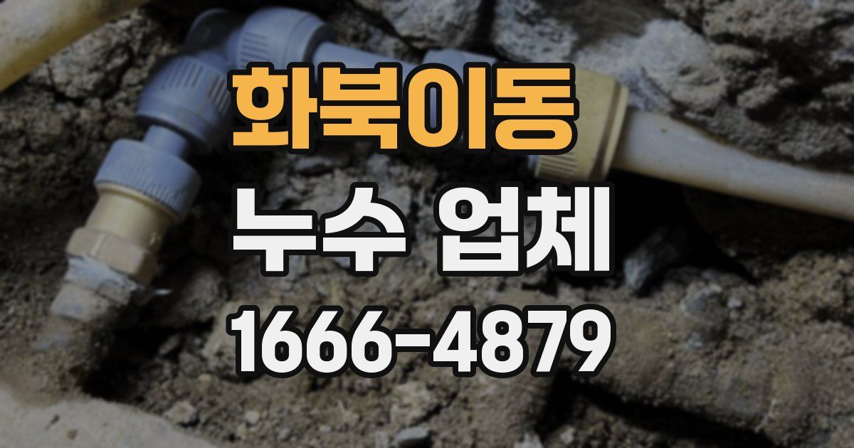 화북이동 누수 업체