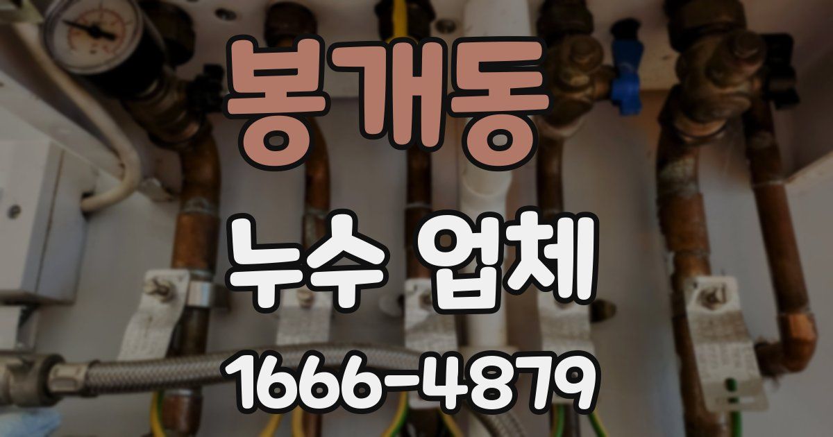 봉개동 누수 업체
