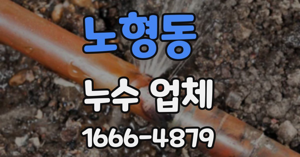 노형동 누수 업체