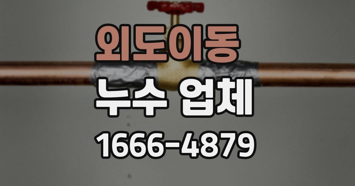 외도이동 누수 업체