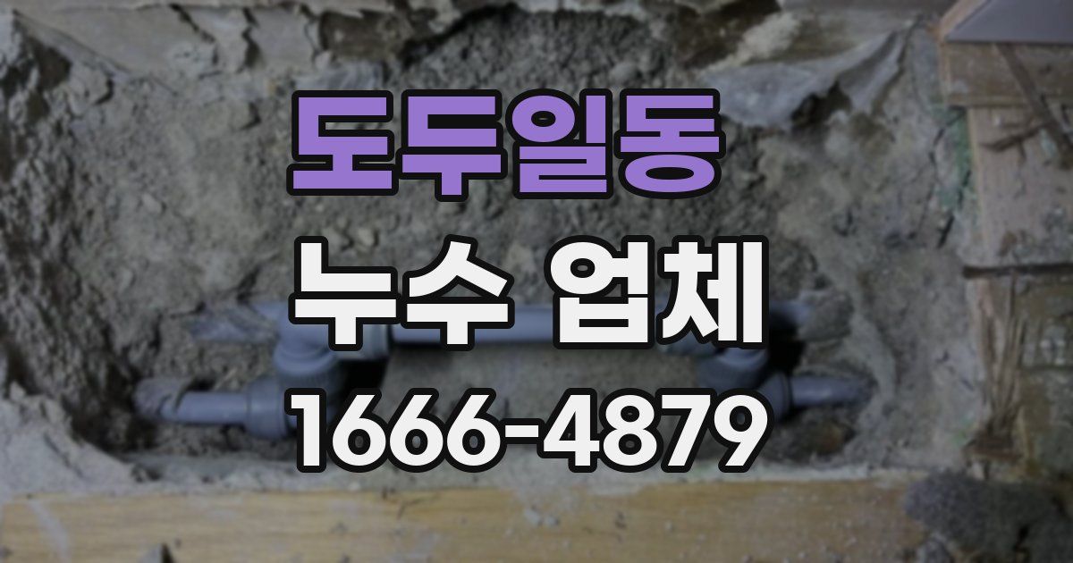 도두일동 누수 업체