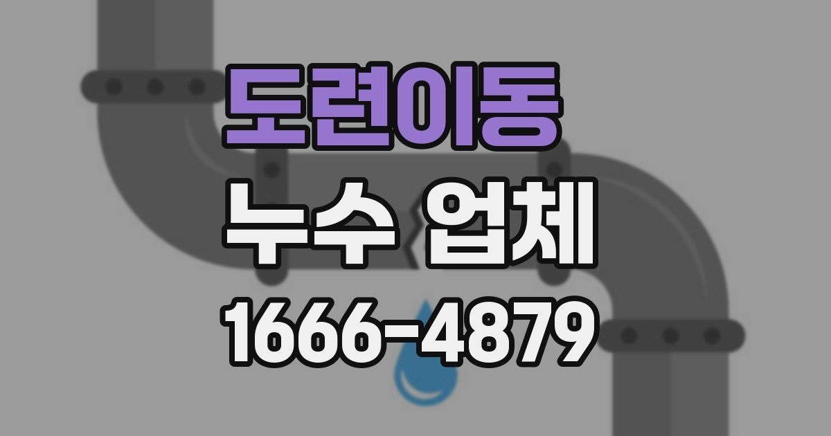 도련이동 누수 업체