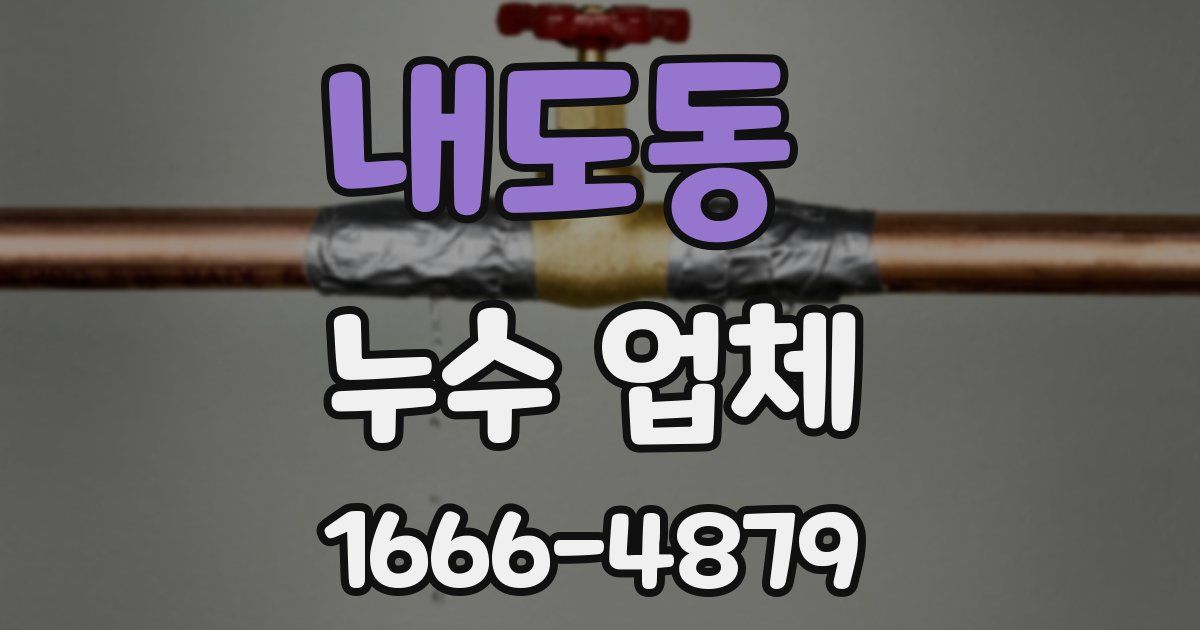 내도동 누수 업체