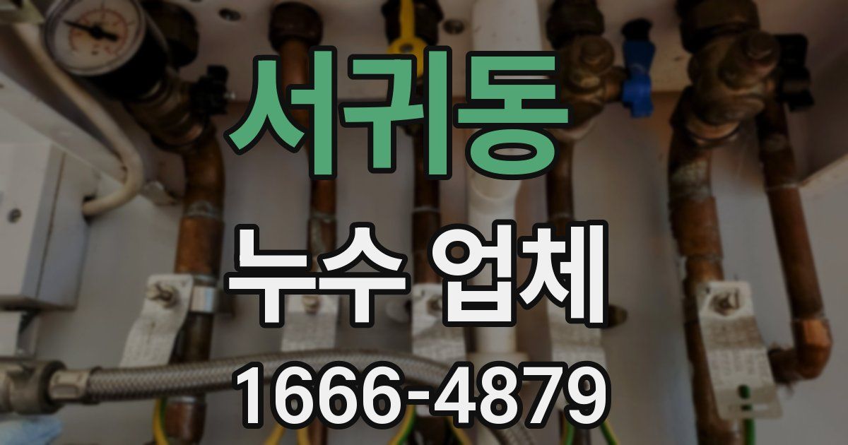 서귀동 누수 업체