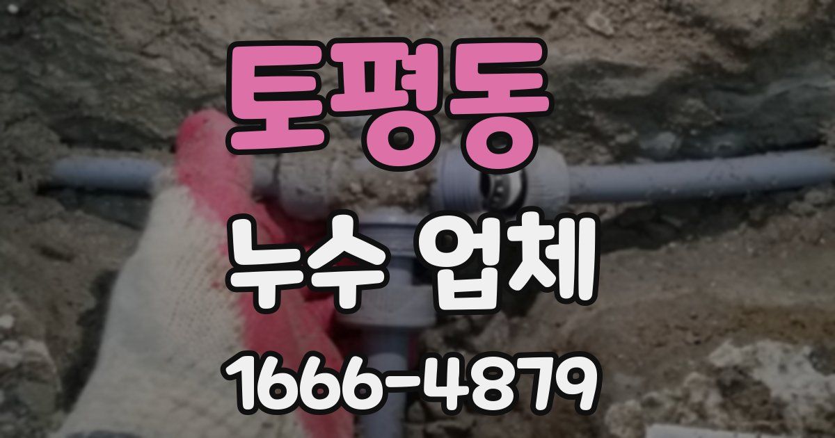 토평동 누수 업체
