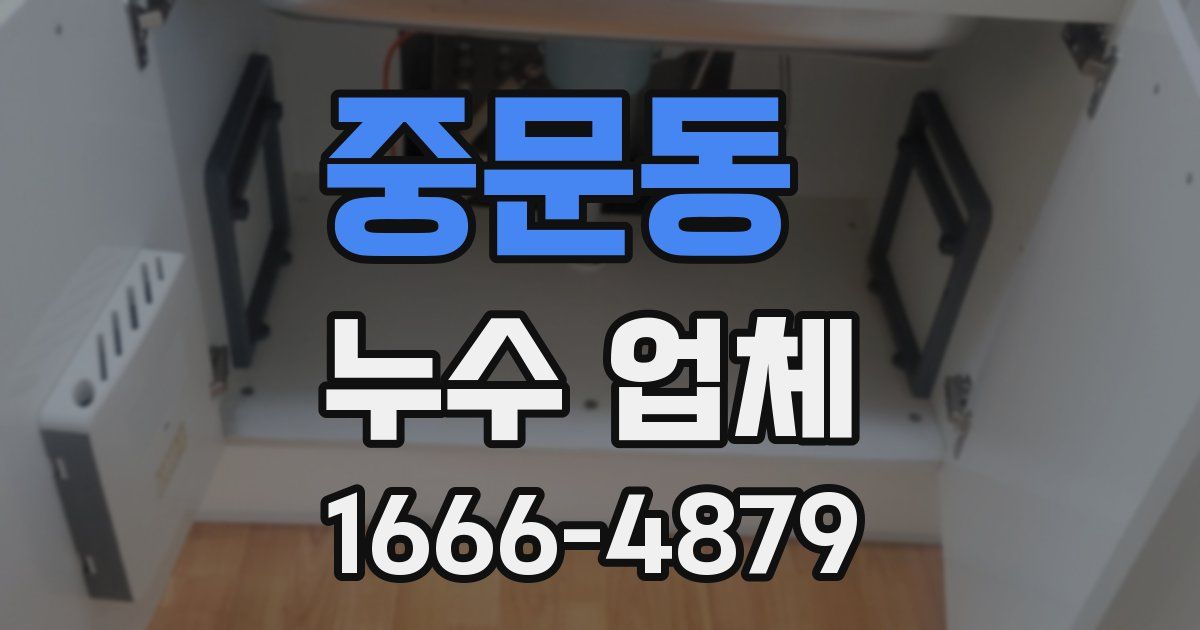 중문동 누수 업체