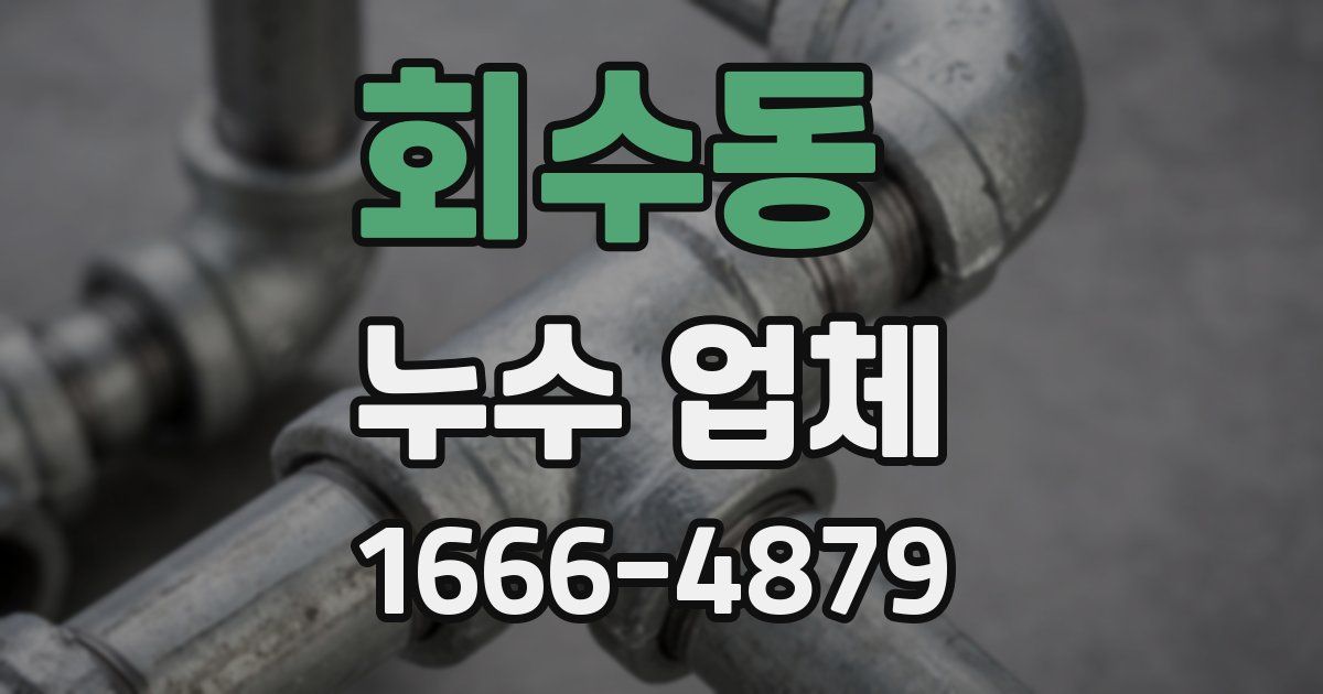 회수동 누수 업체