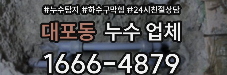 대포동 누수 업체