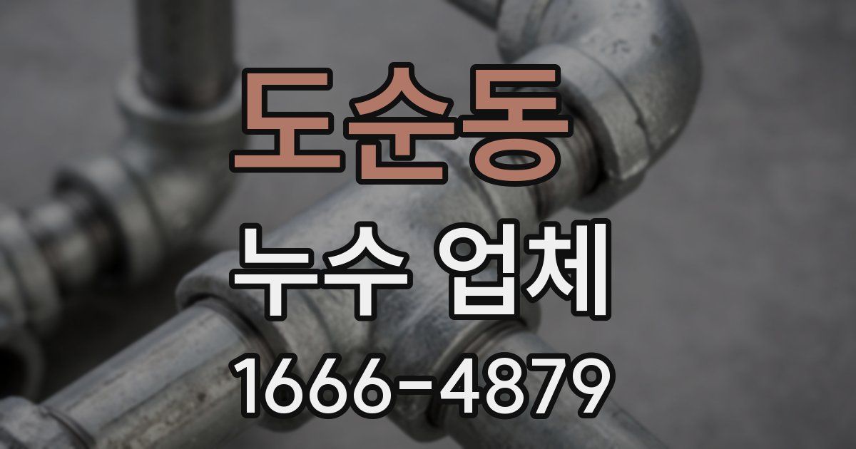 도순동 누수 업체