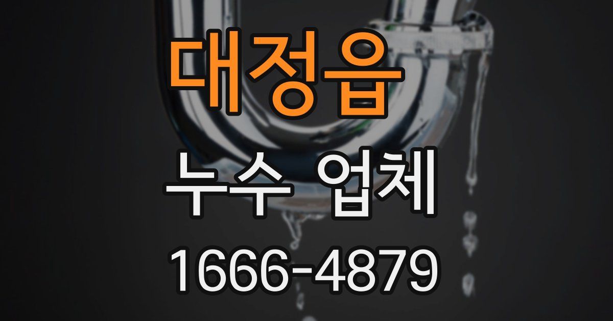 대정읍 누수 업체